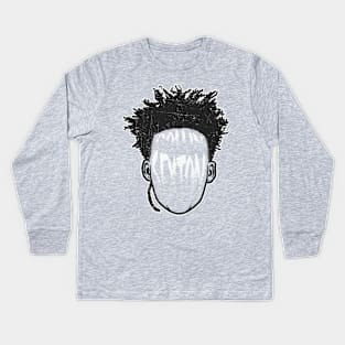 Collin Sexton Cleveland Player Silhouette Kids Long Sleeve T-Shirt